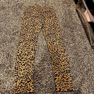 This leopard print size 16 leggings are on sale for eight dollars.